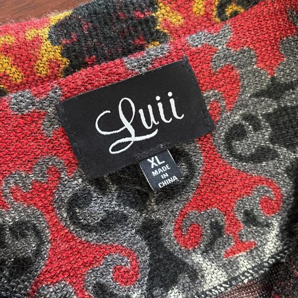 Luii Wool Blend Tunic Jacket Size XL Artsy Eclectic Folksy Lagenlook Lightweight - Picture 3 of 8